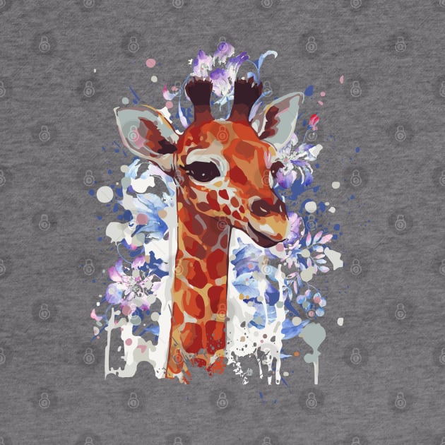 Giraffe - Cute Giraffe - Giraffe Drawing by BabyYodaSticker